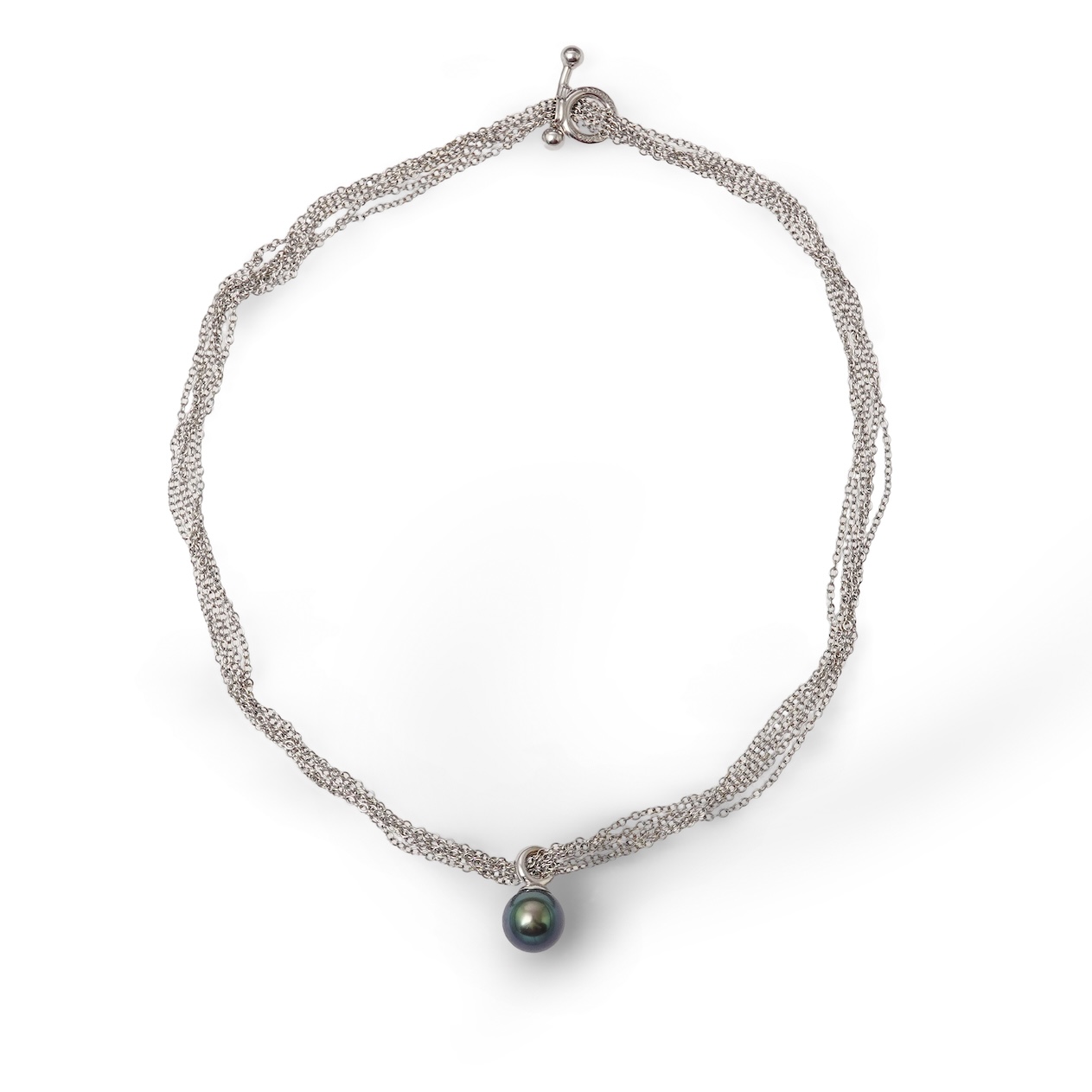 Tiffany & Co., a white gold and black cultured pearl necklace, circa 2003